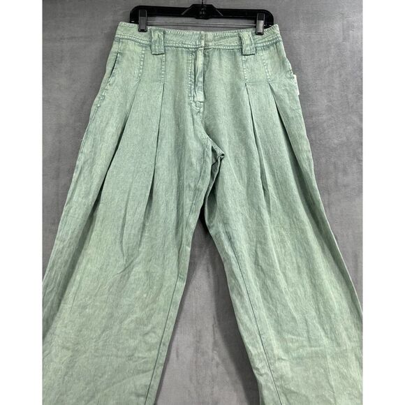 Free People One Chance Trousers Size 8 Low Slung Slouchy Pleated Pockets - Picture 3 of 9
